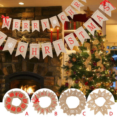 

MERRY CHRISTMAS Christmas Decoration String Flag Banner