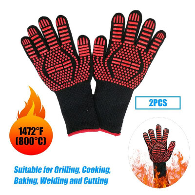 

Kitchen Gloves BBQ Heated Heat-resistant Multi-purpose Cooking Gloves Suitable for Grilling Cooking Baking Welding&Cutting