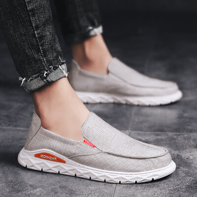 

2019 New Summer Tide Shoes Old Beijing Clothes Shoes&Fashion Canvas Joker Leisure Lazy Mens Shoes in Autumn