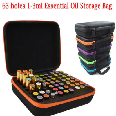 

US 63 Bottle Essential Oil Carry Case 1ML3ML Holder Storage Aromatherapy Bag