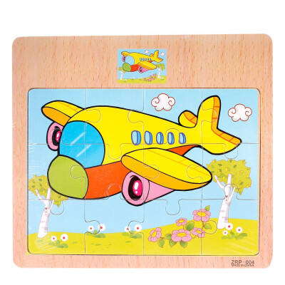 

Tailored Wooden Jigsaw Puzzle toy Children Cartoon Animal Traffic Learning Puzzle Toys