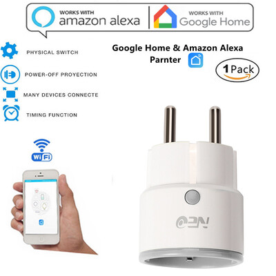 

〖Follure〗Smart Mini WiFi Plug Outlet Switch work with Echo Alexa Google Home Remote EU