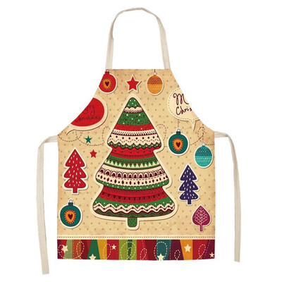 

Toponeto Christmas Decoration Cotton And Linen Apron Kitchen Aprons Dinner Party Apron