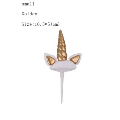 

Handmade Gold Unicorn Birthday Cake Topper Unicorn Horn Ears&Eyelash Set Unicorn Party Decoration for wedding birthday party