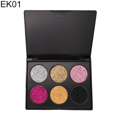 

6 Colors Glitter Eyeshadow Eye Shadow Makeup Cosmetic Palette Women Beauty Tool