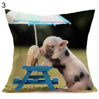 

Lovely Pig Printed Square Cushion Cover Throw Pillow Case Car Home Sofa Decor