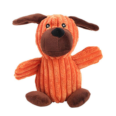 

Cartoon Animal Shape Pets Plush Toys Sound Corduroy Biting Puppy Chew Toys