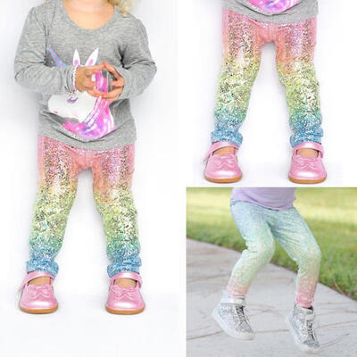 

Kids Baby Girls Cartoon Sequin Clothes Bottoms Leggings Pants Toddler Trousers