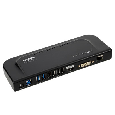 

USB 30 Universal Docking Station with Dual Video Monitor Display DVI VGA HDMI Gigabit Ethernet for MacBook Ultrabook PC Laptop an