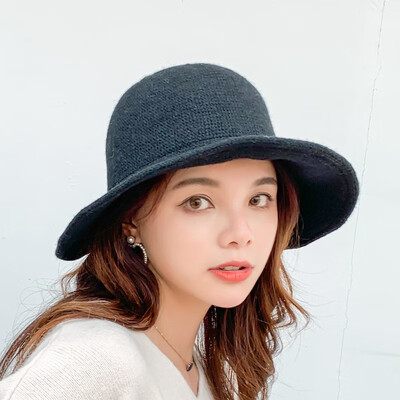 

Fall&Winter 2009 Fishermans Cap New Cute Butterfly Knot Korean Edition Ladys Pure-color Fresh Baitie Knitted Wool Cap