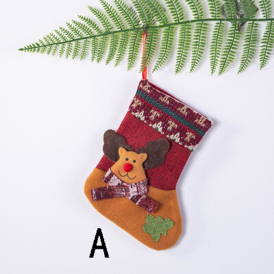 

Gobestart Christmas Stockings Mini Socks Santa Candy Gift Bag Christmas Tree Decorations