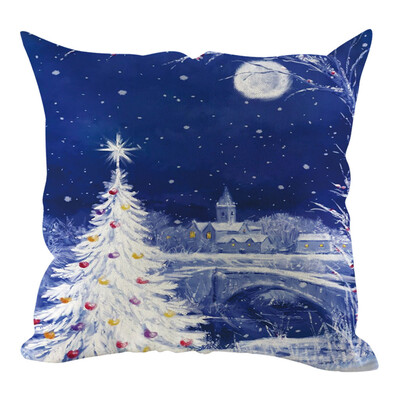 

Siaonvr Christmas Pillow Cover Pillowcases Decorative Sofa Cushion Cover Home Decoration