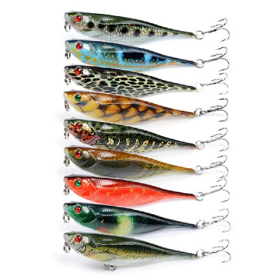 

8PCS Fishing Lures Set 45cm 88g Mini VIB Fishing Lures with Treble Hooks 3D Eyes Lifelike Fishing Bait Artificial Hard Bait Lur