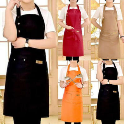 

Cooking Kitchen Restaurant Chef Adjustable Bib Apron Dress Pocket Men Women