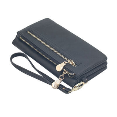 

Fashion Ladies Wallet Long Wallet Purse Female Korean Version Of The Matte Retro Double Zipper Card Bag Purse