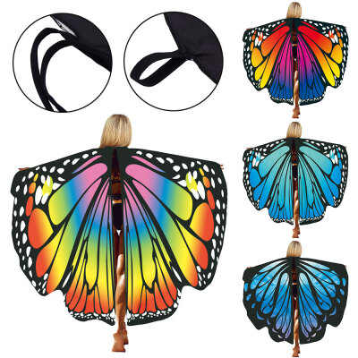 

Women Girls Soft Butterfly Wings Shawl Scarf Elegant Ladies Costume Accessory