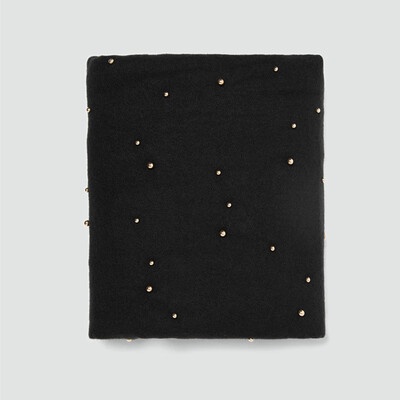 

New autumn&winter models gold pearl scarf European&American style womens cashmere warm shawl solid color thickening