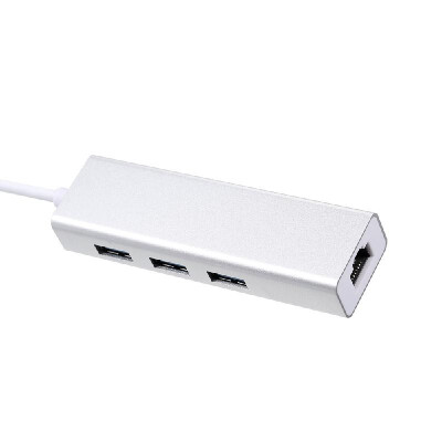 

USB30 to Ethernet LAN RJ45 Network Card Adapter with USB30 Hub 3 Ports for Laptop