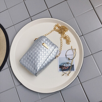 

Tailored Fashion Women Chain Bag Weave Leather Bag Crossbody Bag Handle Phone Bags