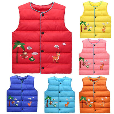 

Kids Baby Girls Boys Warm Padded Vest Coat Outerwear Light Jacket Waistcoat