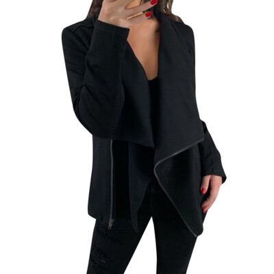 

Toponeto Women Long Sleeve Open Front Short Cardigan Suit Jacket Work Office Coat Top