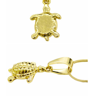 

Little Turtle Long Pendant Necklace Rock Hiphop Bling Blingmen\women Jewelry Alloy Charms Fashion