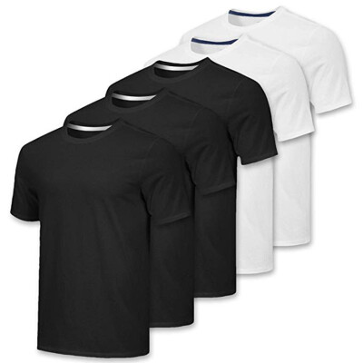 

Nomeni Men 5PC Short Sleeve Yoga Tops Quick-dry Sports Solid Tops Summer Sportswear