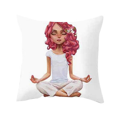 

〖Follure〗Yoga Meditation Pillowcase Decoration Car Sofa Cushion Cover Waist Cushion