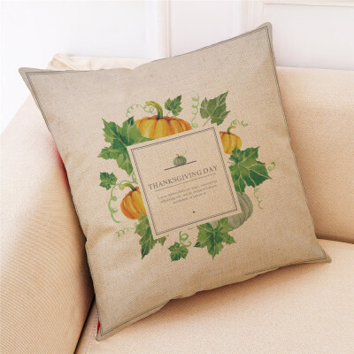 

Tailored Happy Thanksgiving Day Pillowcase Gifts Pillow Cover Home Decoration 18x18Inch