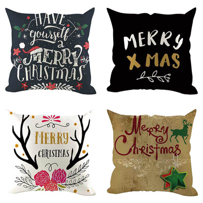 

Tailored 4Pcs Christmas Pillow Cover Pillowcases Decorative Sofa Cushion Cover Decoration