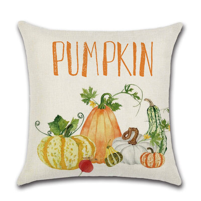 

Thanksgiving Day Linen Pumpkin Truck Digital Printing Home Decoration Pillowcase