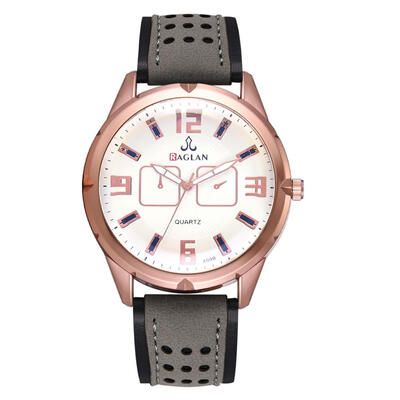 

Men Fashion Leisure Watches Male PU Leather Quartz Business Analog Watch