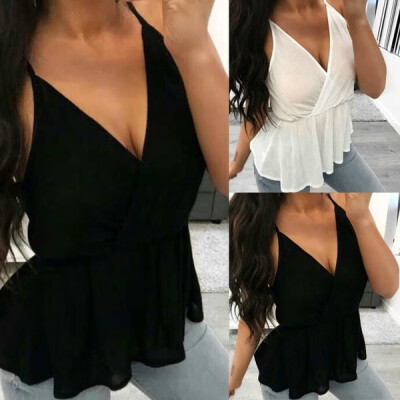 

Women Ladies Summer Chiffon Short Sleeve Casual Shirt Tops Blouse T-Shirt