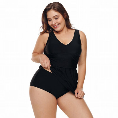 

Bikini size Plus Size Swimwear high waist split swimsuit