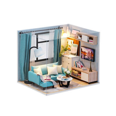 

DIY Doll House Toys Wooden Model Mini Dollhouse Furniture Kit Assemble Toy
