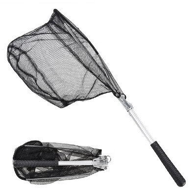 

Folding Fish Landing Net Collapsible Triangular Fly Fishing Net Fish Catching or Releasing