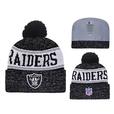

NFL Football League Raiders Oakland Raiders New Era Innocent Knitted Wool Baseball Cap
