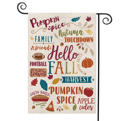 

Gobestart Thanksgiving Love Harvests Garden Banner Home Decoration Banner 70x100cm