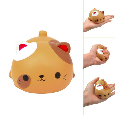 

Siaonvr Cute Cat Shape Decompression Venting Toy Slow Simulation Animal Toy