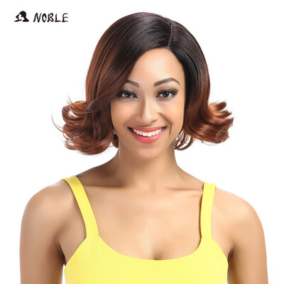 

Noble I Part Lace Front Wigs For Black Women 12 Inch Wavy Hair Sythetic Wigs Cosplay Wigs 2 Color Choice Free Shipping