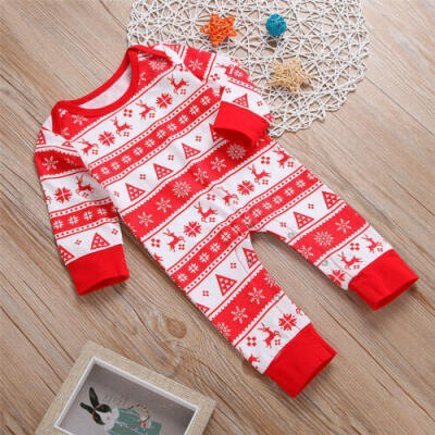 

UK Newborn Baby Boys Girls Xmas Romper Bodysuit Jumpsuit Casual Outfits Clothes