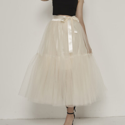 

Roseonmyhand Women Mesh Tulle Tutu Skirt Bridesmaid Princess Skirt Bubble Splice Skirt