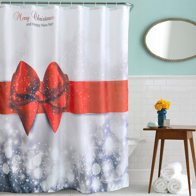 

Tailored Christmas Kids Waterproof Polyester Bathroom Shower Curtain Decor With Hooks A