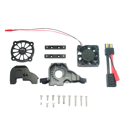 

Tailored Aluminum Alloy Motor Mount&Upper Cover With Cooling Fan Set For TRAXXAS TRX4