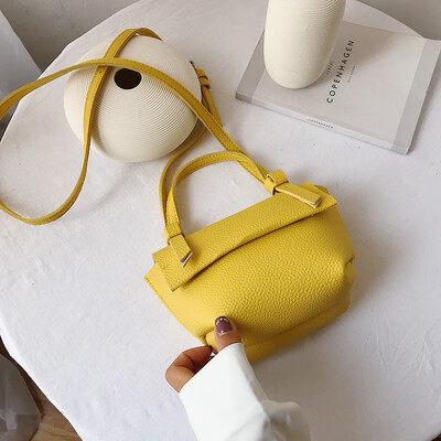 

Qiao Bani 2019 new Korean chic retro style simple lychee pattern wild shoulder bag diagonal cross female bag