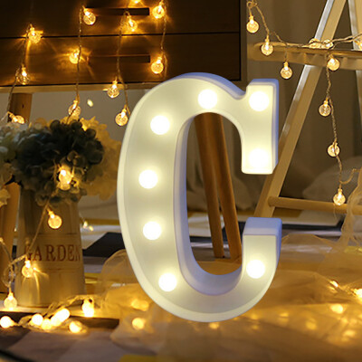 

Gobestart Remote control Alphabet Letter Lights LED Light Up White Plastic Letters Stand C