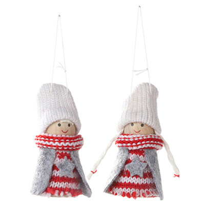 

2Pcs Boy Girl Doll Hanging Plush Toy Pendant Christmas Tree Closet Decoration