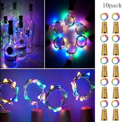 

〖Follure〗10Pcs Cork Shaped LED Night Light Starry Light Wine Bottle Lamp For Party Decor