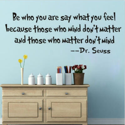 

Be Who You Are DrSeuss Quote Wall Sticker Lettering Decal Vinyl Home Decor DIY