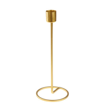 

European Gold Single Head Metal Candle Holders Candlestick Stand Candelabra